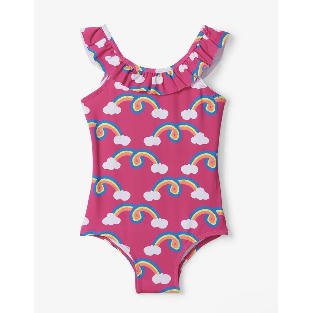 HATLEY Rainbow Arch Ruffle Sleeve Swimsuit NWT SIZE 8‎